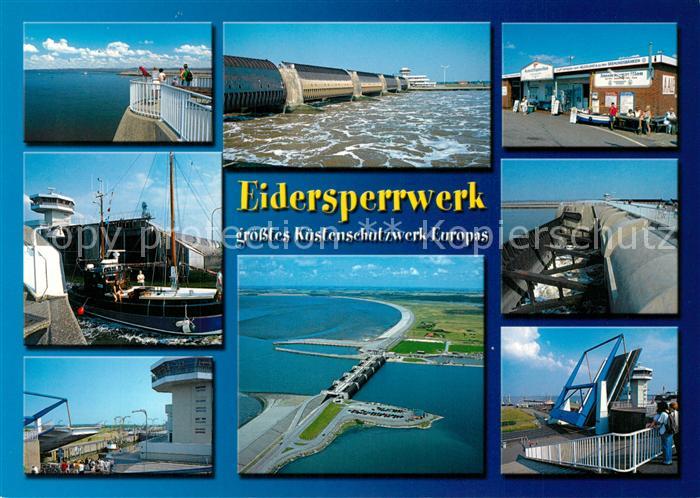 Eidersperrwerk Fliegeraufnahme Schleuse