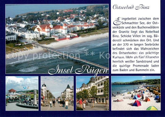 Binz Ruegen Fliegeraufnahme Seebruecke Promenade Strand