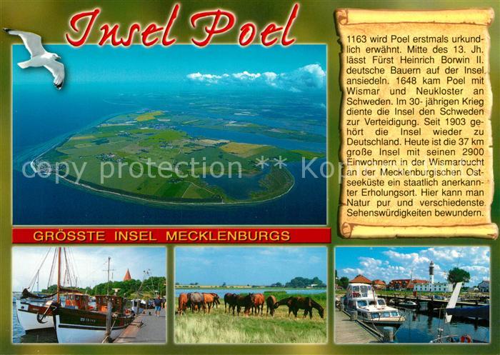 Insel Poel Fliegeraufnahme Pferdekoppel Hafen Chronik