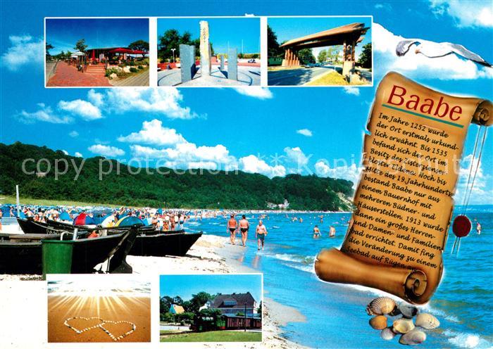 Baabe Ostseebad Ruegen Strand Stadtansichten Chronik