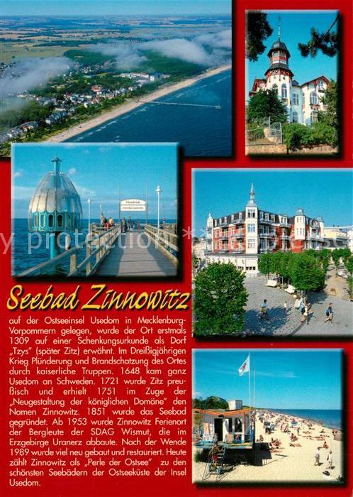 Zinnowitz Ostseebad Tauchgondel Fliegeraufnahme Schloss Kurklinik