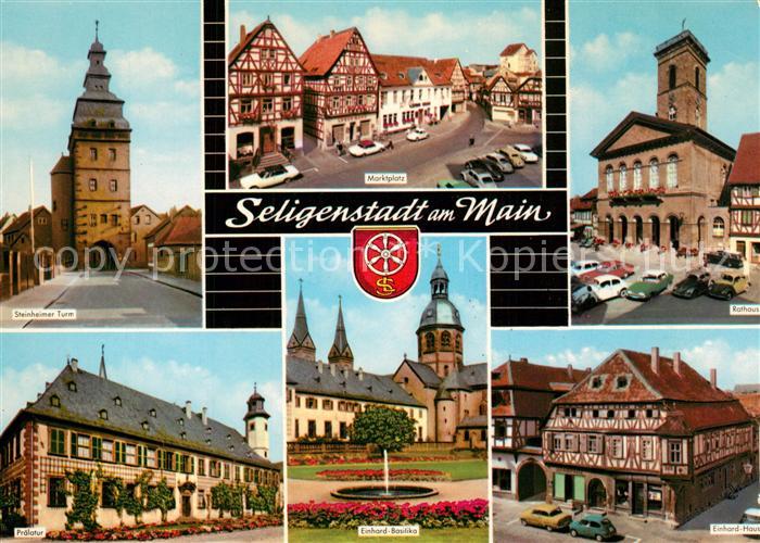Seligenstadt Hessen Rathaus Steinheimer Turm Marktplatz Praelatur Einhard Basili