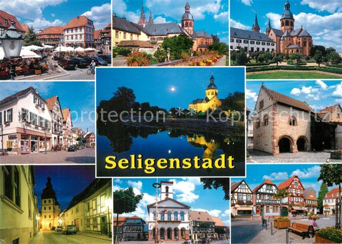 Seligenstadt Hessen Benediktinerabtei Basilika Rathaus Marktplatz Fachwerkhaeuse