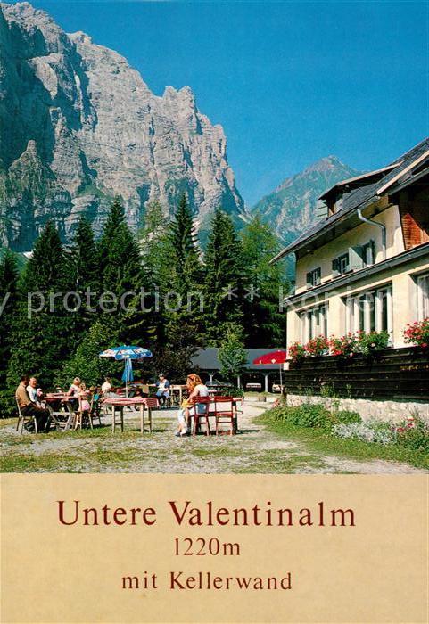 Mauthen Untere Valentinalm mit Kellerwand Karnische Alpen