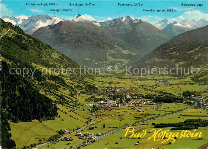 Bad Hofgastein gegen die Hohen Tauern Fliegeraufnahme