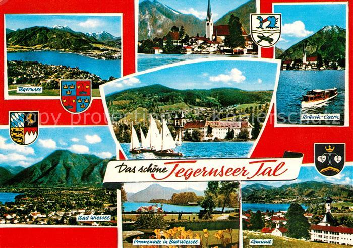 Tegernsee Alpenpanorama Tegernseer Tal mit umliegenden Ortschaften