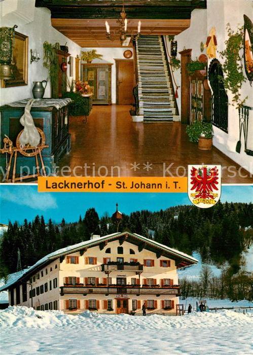 St Johann Tirol Jugendheim Lacknerhof Treppenaufgang Foyer Winterlandschaft
