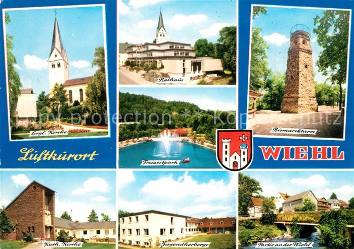 Wiehl Oberbergischer Kreis Kirche Rathaus Bismarckturm Freizeitpark Jugendherber