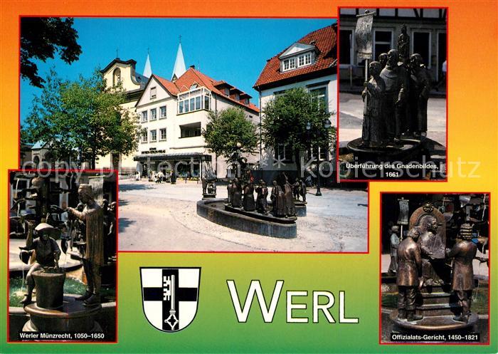 Werl Westfalen Werler Muenzrecht Brunnen Statuen