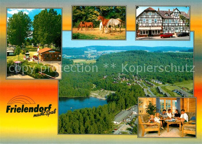 Frielendorf Ferienpark am Silbersee Fachwerkhaus Campingplatz Pferde Fliegeraufn