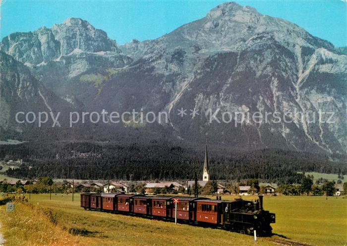 Strass Zillertal gegen Rofan Zillertaler Alpen Zillertalbahn Dampflokomotive
