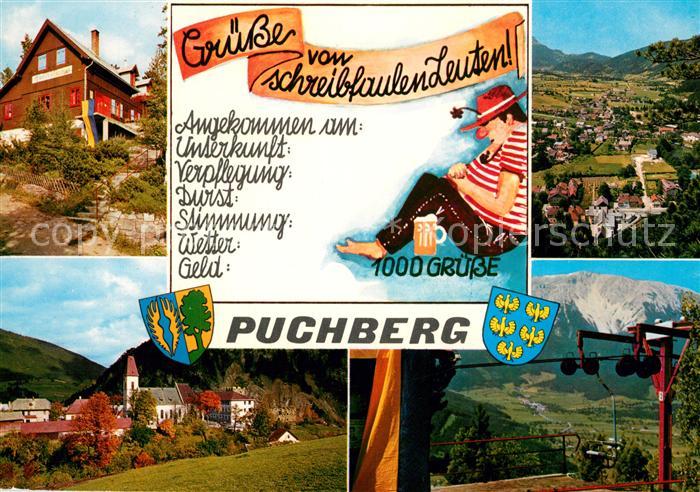 Puchberg Schneeberg Berghaus Ortsansicht mit Kirche Bergbahn Landschaftspanorama