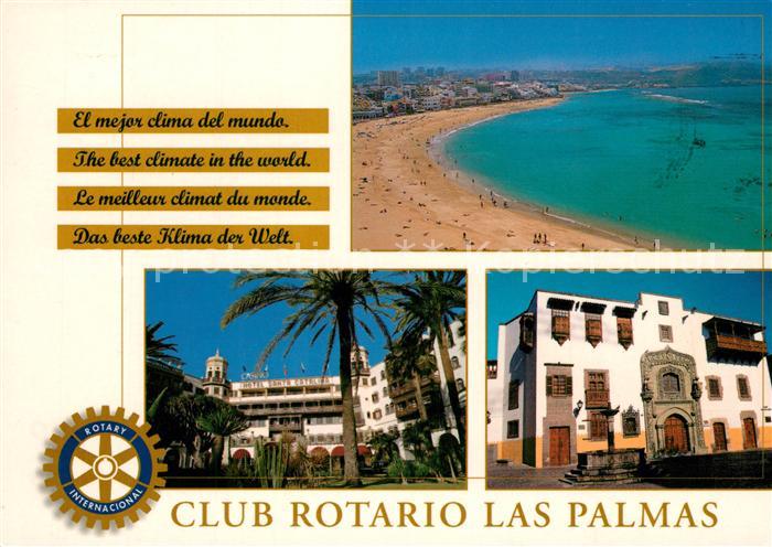 Las Palmas Gran Canaria Club Rotario Strand Kueste Fliegeraufnahme