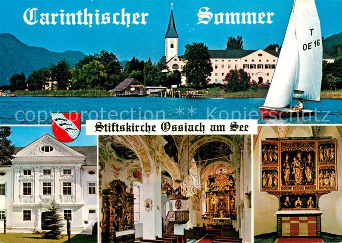 Ossiach Stiftskirche Innenansichten Ossiachersee Segelboot