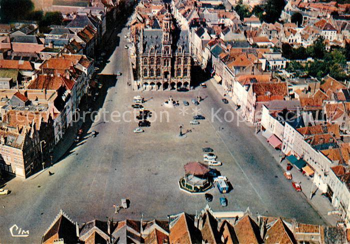 Oudenaarde Stadhuis Grote Markt Marktplatz Rathaus Fliegeraufnahme