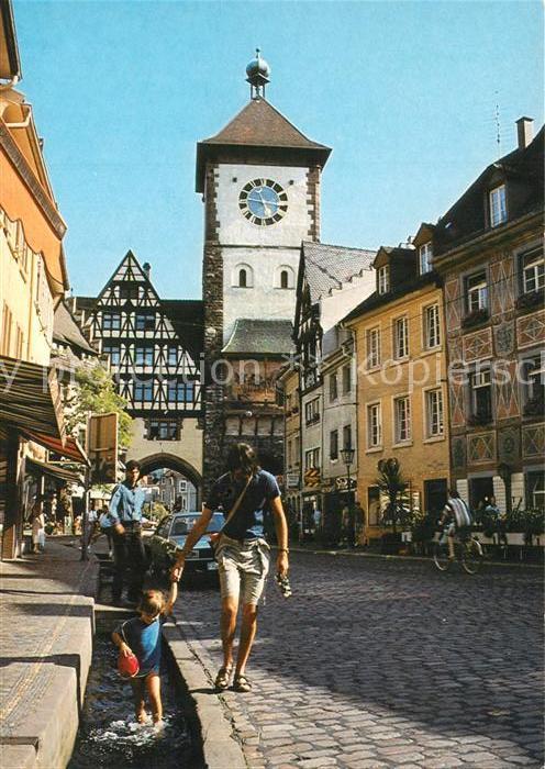 Freiburg Breisgau Schwabentor mit Baechle