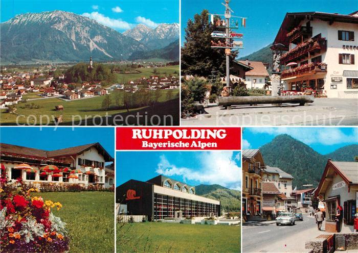 Ruhpolding Fliegeraufnahme Maibaum Rauschberg Sonntagshorn Kurhaus Hauptstrasse