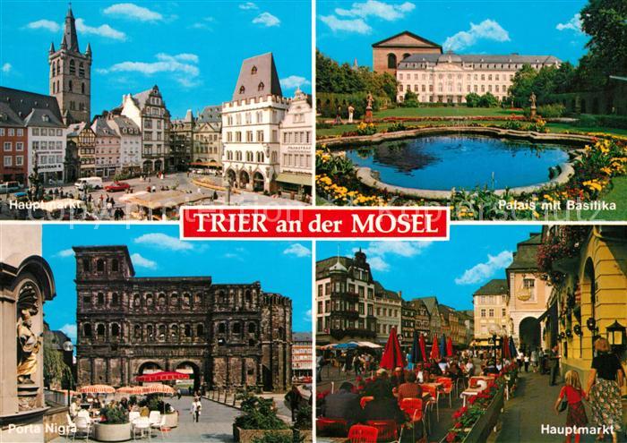 Trier Hauptmarkt Palais mit Basilika Hauptmarkt Porta Nigra
