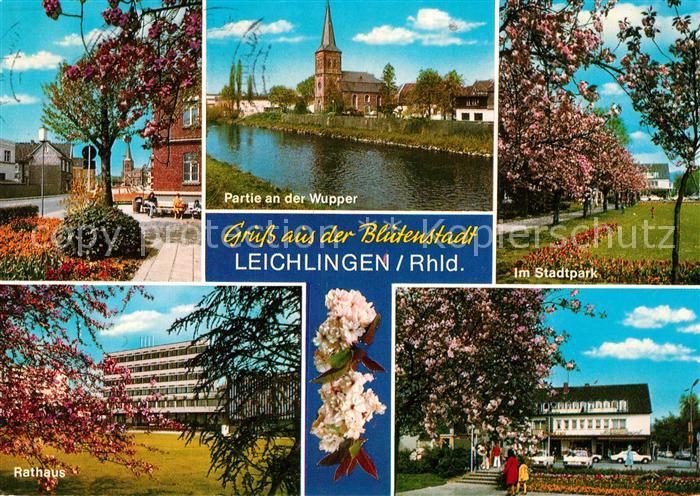 Leichlingen Rheinland Wupperpartie Rathaus Stadtpark