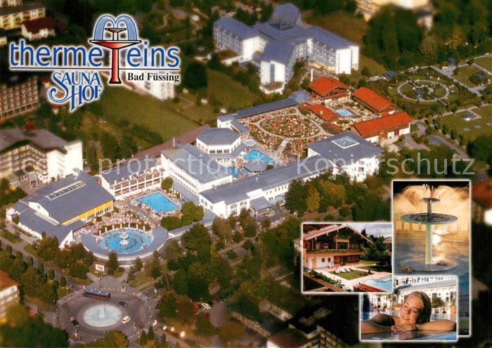 Bad Fuessing Fliegeraufnahme Therme 1 und Saunahof