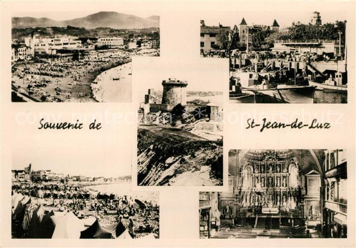 Saint-Jean-de-Luz Fliegeraufnahme Strand Hafen