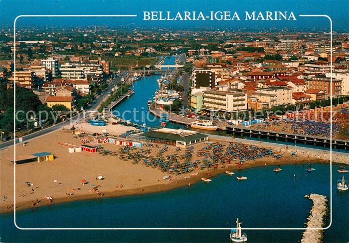 Bellaria Igea Marina Fliegeraufnahme Strand Hafen