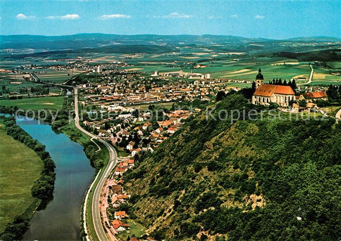 Bogen Niederbayern Fliegeraufnahme Marienwallfahrt Bogenberg