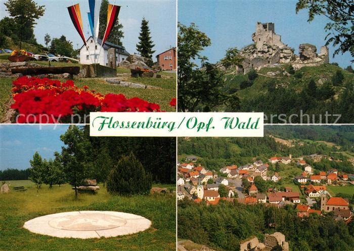 Flossenbuerg Burgruine Fliegeraufnahme