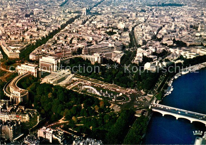 Paris Fliegeraufnahme Jardins et Palais de Chaillot