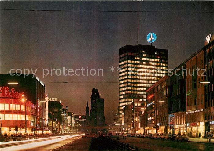 BERLIN  DE Tauentzienstrasse mit Europa-Center und Kaiser-Wilhelm-Gedaechtniskir