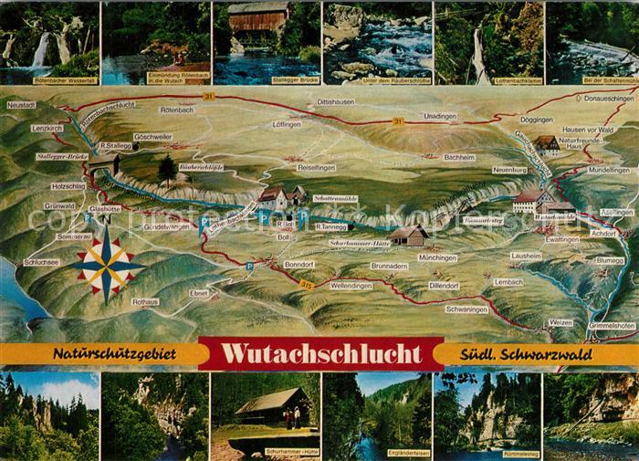 Wutach Wutachschlucht Lageplan