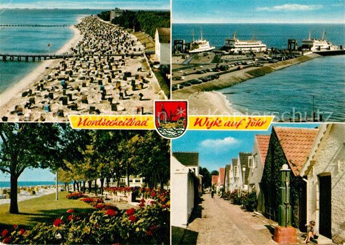 Wyk Foehr Fliegeraufnahme Strand Hafen