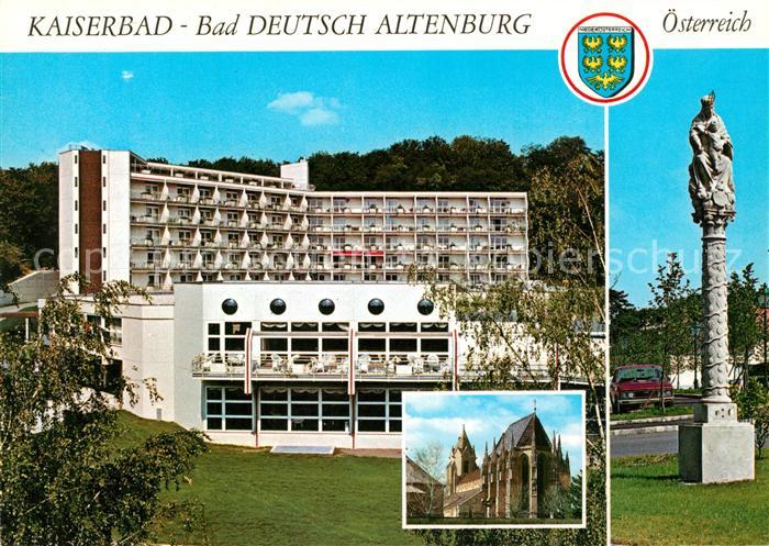 Bad Deutsch-Altenburg Kaiserbad Pfarrkirche Marien-Saeule