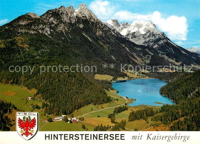 Hintersteinersee Fliegeraufnahme mit Kaisergebirge