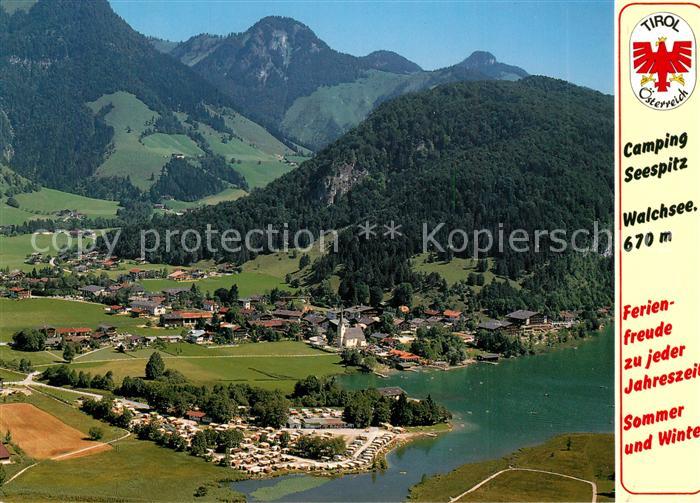 Walchsee Tirol Fliegeraufnahme Camping am See