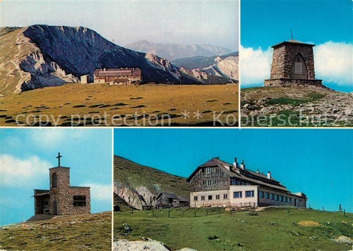 Schneeberg Oesterreich Karl-Ludwig-Haus Predigtstuhl Heldendenkmal auf Heukuppe