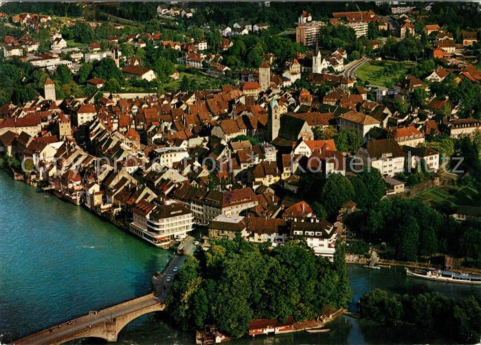 Rheinfelden Baden Fliegeraufnahme Rheinpartie
