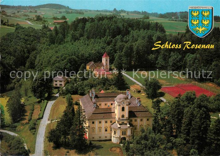 Schloss Rosenau oesterr Freimaurer Museum Barockschloss Fliegeraufnahme