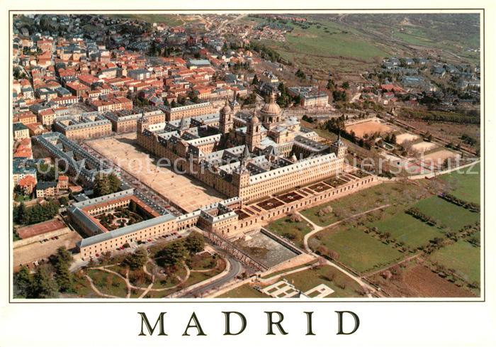 Madrid Spain Monasterio de San Lorenzo de El Escorial Vista aerea