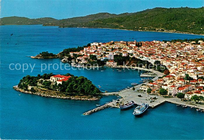 Skiathos Strand Fliegeraufnahme