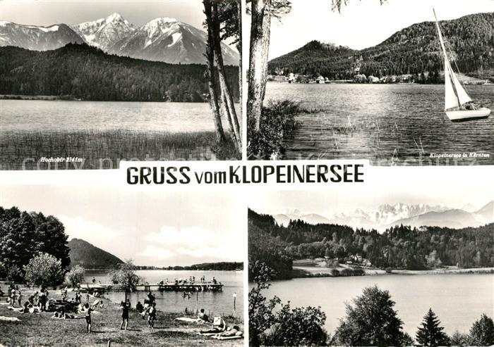 Klopeinersee mit Hochobir Strand Panorama