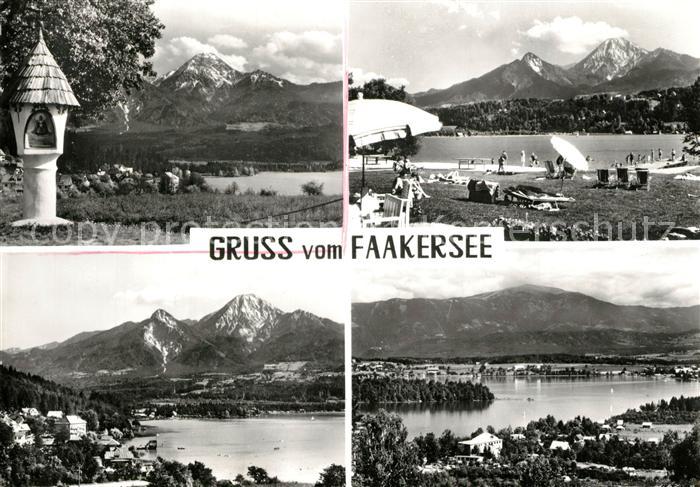 Faakersee Bildstock Strand Seepanorama