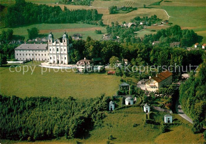 Salzburg Oesterreich Wallfahrtskirche Maria Plain Fliegeraufnahme