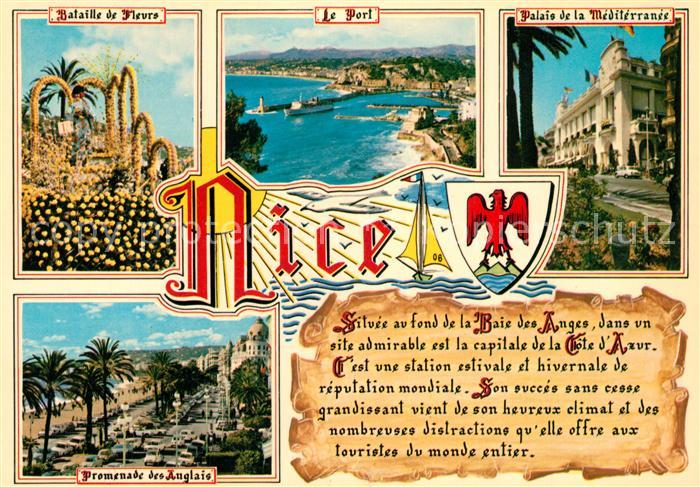 Nice Alpes Maritimes Bataille de Fleurs Le Port Palais de la Mediterranee Promen