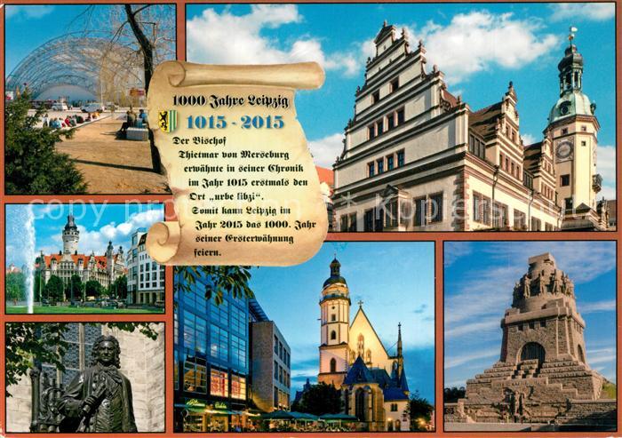 LEIPZIG Sachsen Messe altes Rathaus neues Rathaus Denkmal Bach Thomaskirche