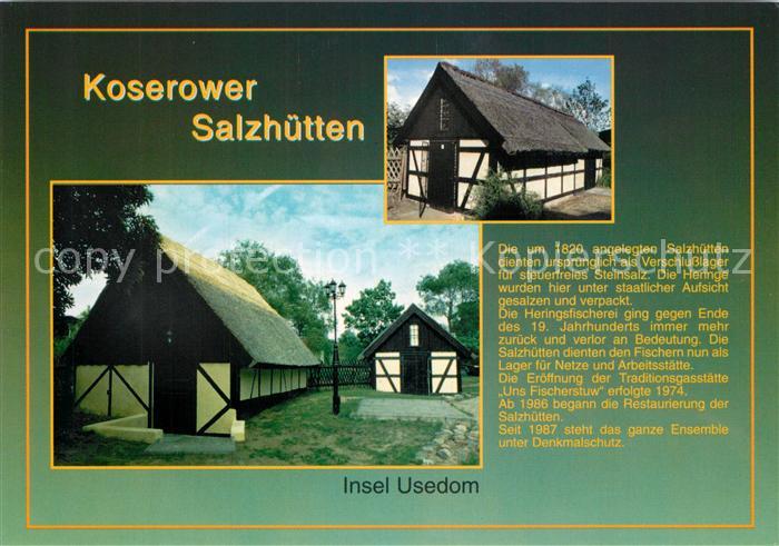 Koserow Ostseebad Usedom Salzhuetten Chronik