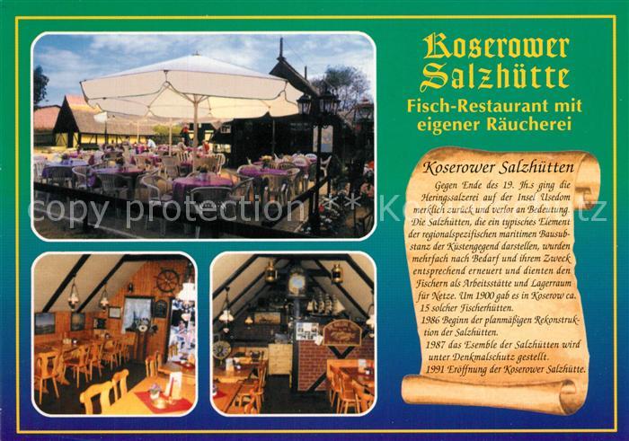 Koserow Ostseebad Usedom Salzhuetten Fisch Restaurant Chronik