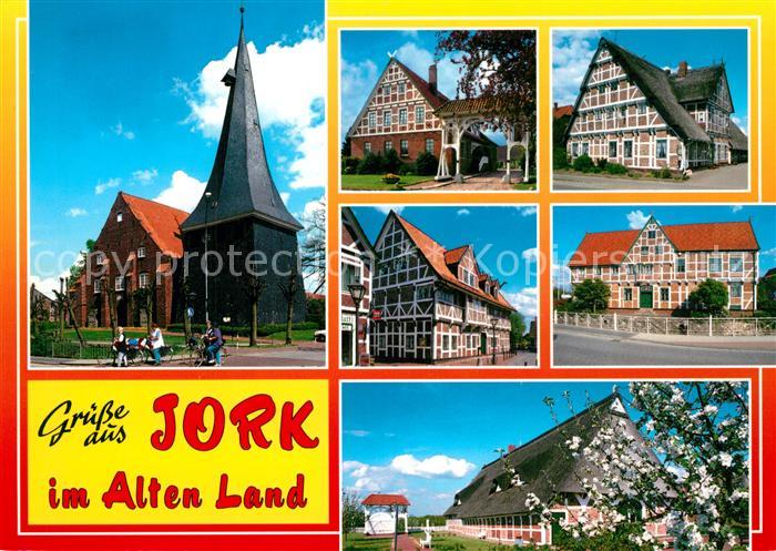 Jork Kirche Fachwerkhaeuser