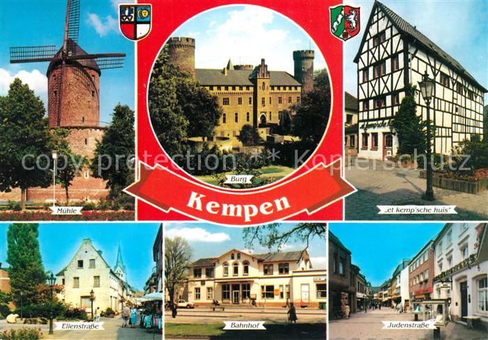 Kempen Niederrhein Muehle Burg et kempsche huis Ellenstrasse Bahnhof Judenstrass