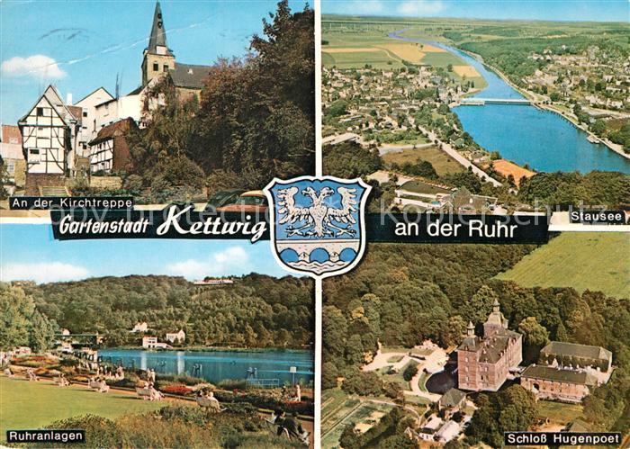 Kettwig Kirchtreppe Ruhranlagen Schloss Hugenpoet Stausee